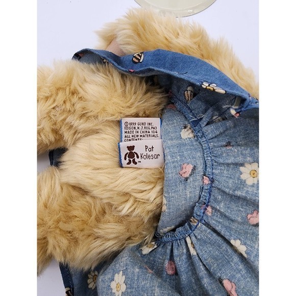 1999 Gund Bear 13" w/ Stand ~ Barton's Creek Collection ~ NADINE ~ Lady Bug Bees - Picture 7 of 8